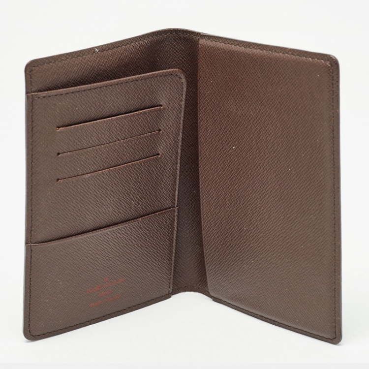 Pre Owned Louis Vuitton Damier Ebene Canvas Passport Cover