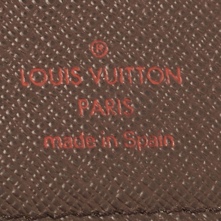 Pre Owned Louis Vuitton Damier Ebene Canvas Passport Cover