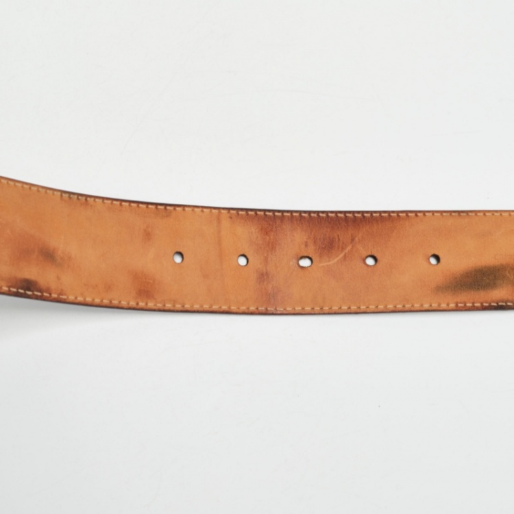 Pre Owned Louis Vuitton Monogram Canvas LV Initiales Belt 85CM