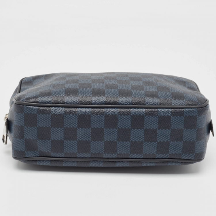 Pre Owned Louis Vuitton Damier Cobalt Canvas Toilet Pouch GM