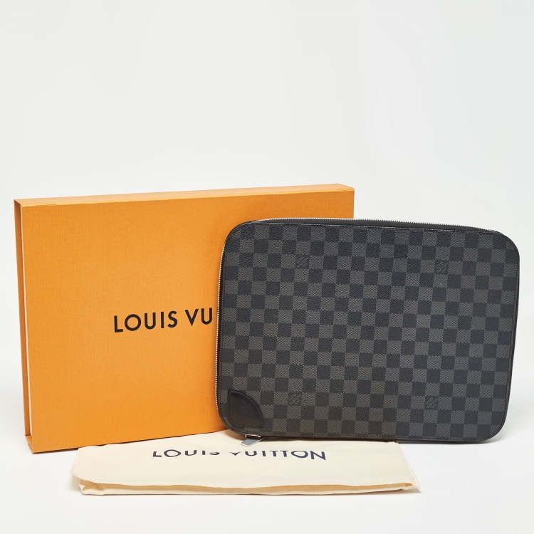 Pre Owned Louis Vuitton Damier Graphite Canvas 13" Laptop Sleeve