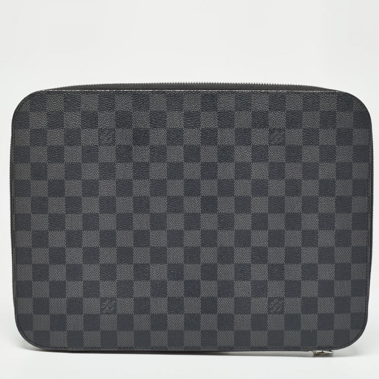 Pre Owned Louis Vuitton Damier Graphite Canvas 13" Laptop Sleeve
