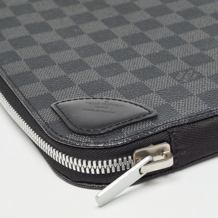 Pre Owned Louis Vuitton Damier Graphite Canvas 13" Laptop Sleeve