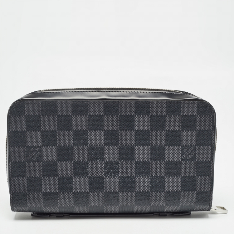 Pre Owned Louis Vuitton Damier Graphite Canvas Zippy XL Wallet