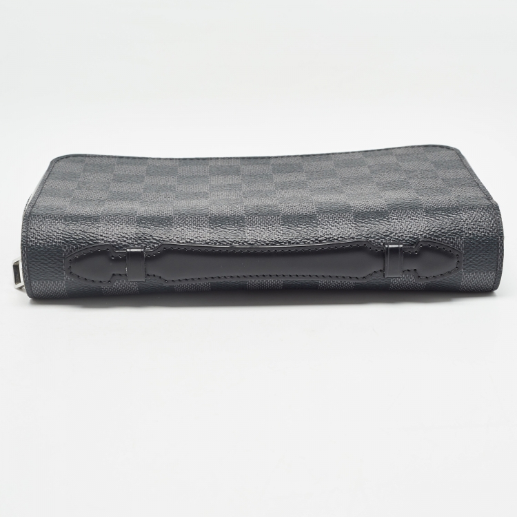 Pre Owned Louis Vuitton Damier Graphite Canvas Zippy XL Wallet
