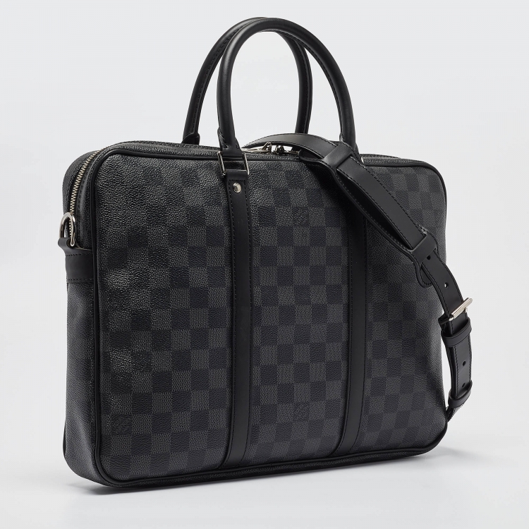 Pre Owned Louis Vuitton Damier Graphite Canvas Porte-Documents Voyage PM Bag