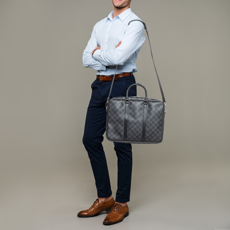 Pre Owned Louis Vuitton Damier Graphite Canvas Porte-Documents Voyage PM Bag