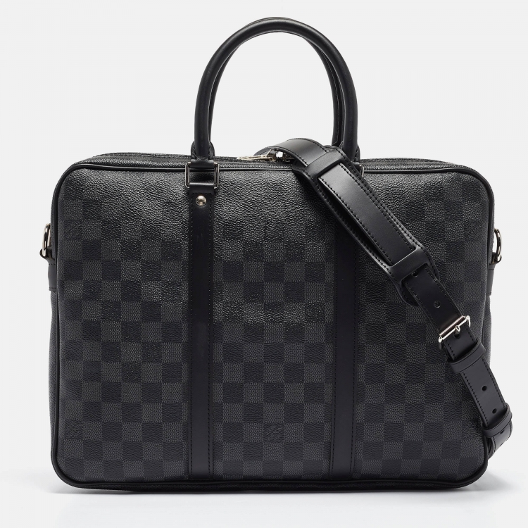 Pre Owned Louis Vuitton Damier Graphite Canvas Porte-Documents Voyage PM Bag