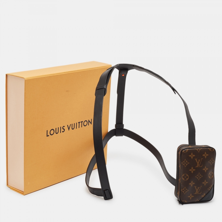 Pre Owned Louis Vuitton Black Monogram Canvas Utility Side Bag