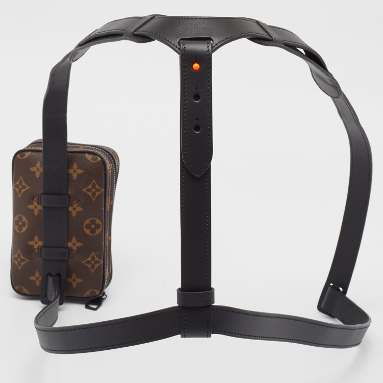 Pre Owned Louis Vuitton Black Monogram Canvas Utility Side Bag