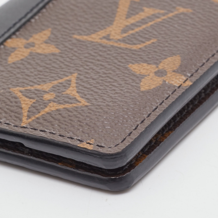 Pre Owned Louis Vuitton Black Monogram Canvas and Leather Pocket Organizer