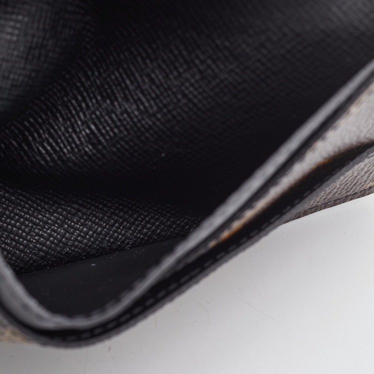 Pre Owned Louis Vuitton Black Monogram Canvas and Leather Pocket Organizer