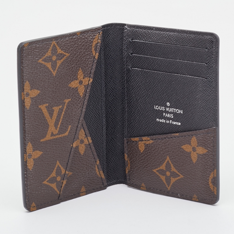 Pre Owned Louis Vuitton Black Monogram Canvas and Leather Pocket Organizer