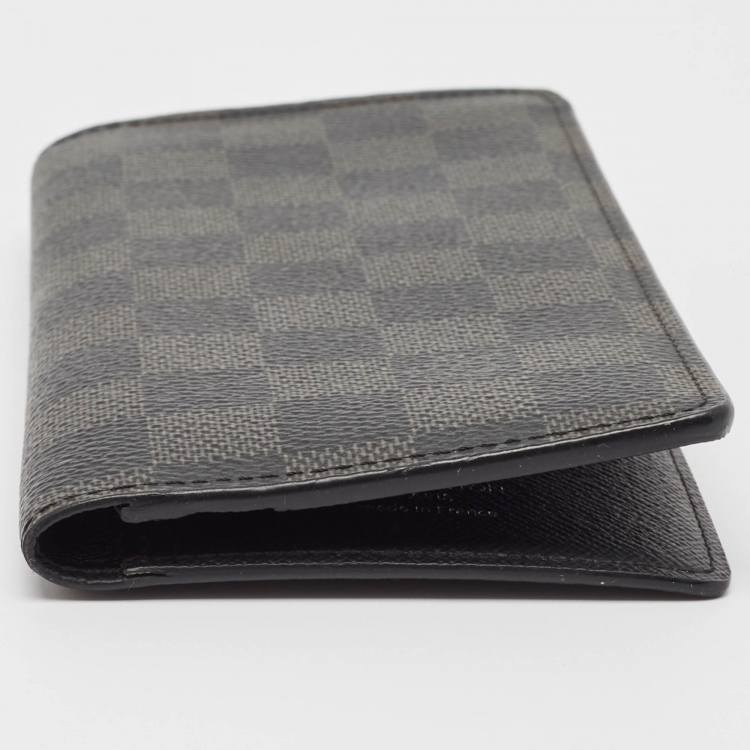Pre Owned Louis Vuitton Damier Graphite Canvas Brazza Wallet