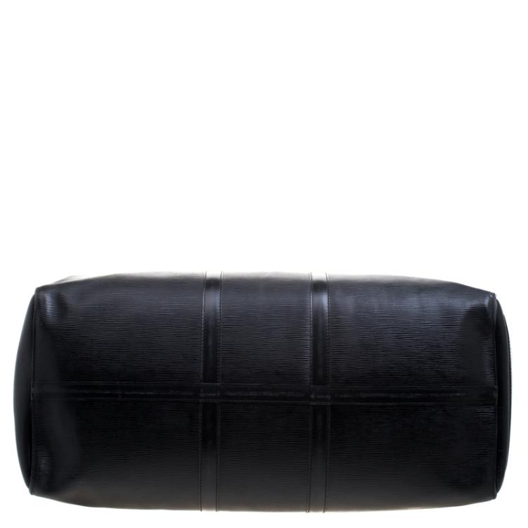 Pre Owned Louis Vuitton Black Epi Leather Keepall 55