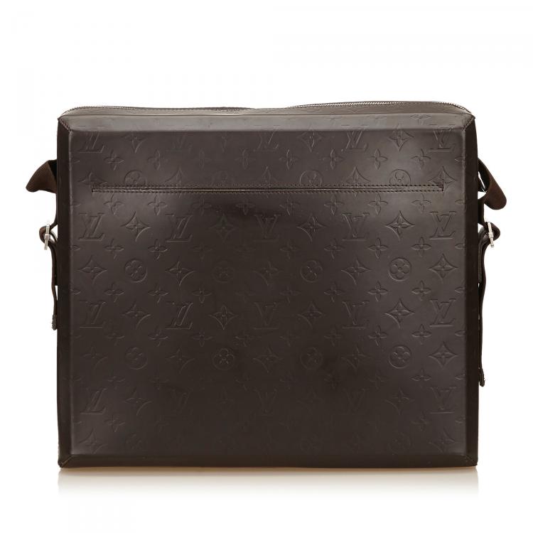 Pre Owned Louis Vuitton Monogram Glace Leather Steve Messenger Bag