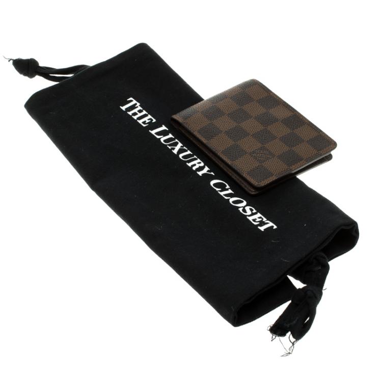Pre Owned Louis Vuitton Damier Ebene Canvas Slender Wallet