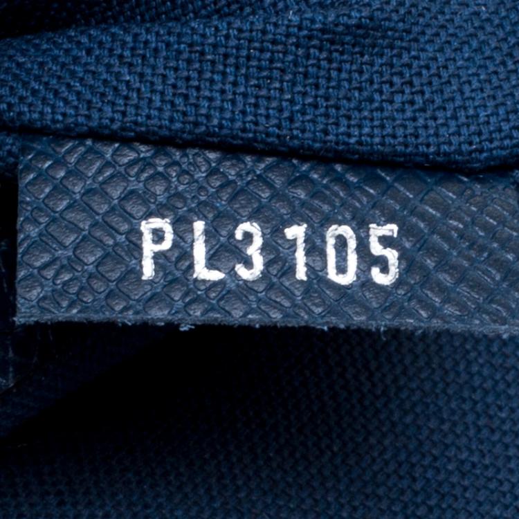 Pre Owned Louis Vuitton Blue Taiga Leather Roman MM Bag