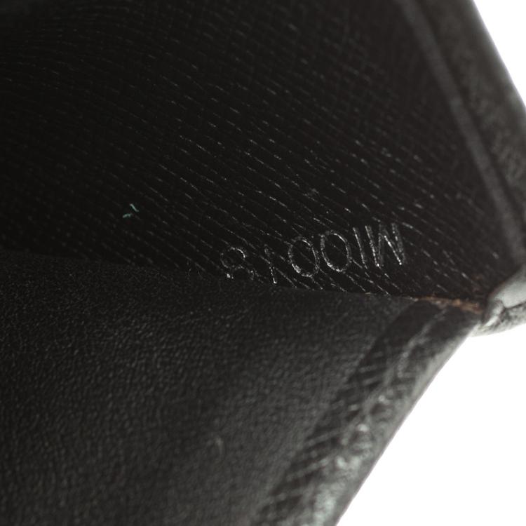 Pre Owned Louis Vuitton Black Taiga Leather Bifold Wallet