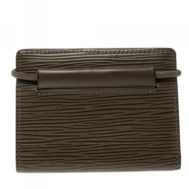 Pre Owned Louis Vuitton Pepper Epi Leather Porte Monnaie Elastique Wallet