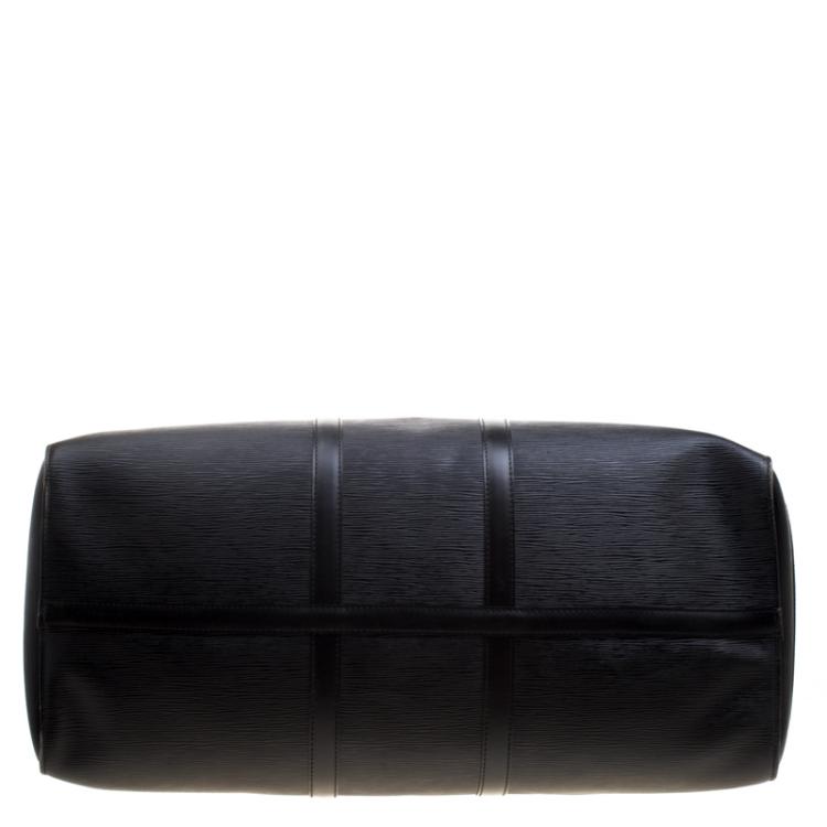 Pre Owned Louis Vuitton Black Epi Leather Keepall 55 Bag