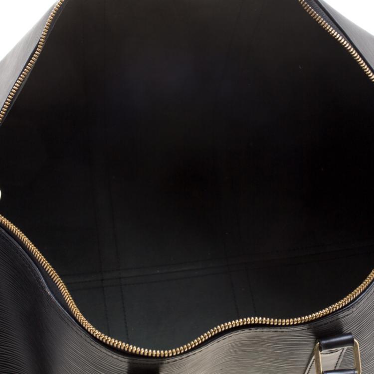 Pre Owned Louis Vuitton Black Epi Leather Keepall 55 Bag