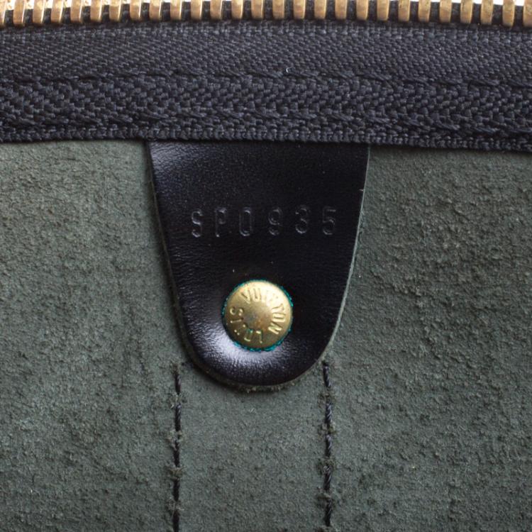 Pre Owned Louis Vuitton Black Epi Leather Keepall 55 Bag