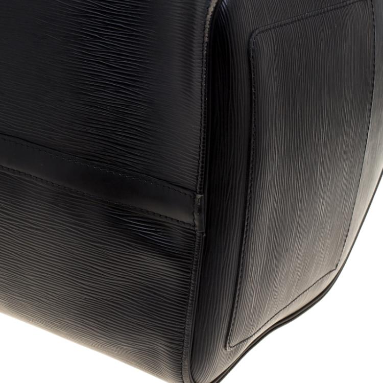Pre Owned Louis Vuitton Black Epi Leather Keepall 55 Bag