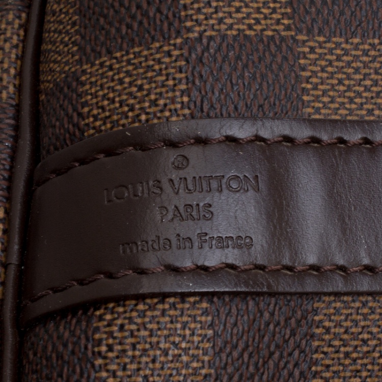 Pre Owned Louis Vuitton Damier Ebene Canvas Keepall Bandouliere 55