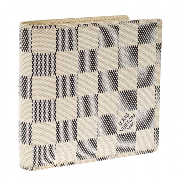 Pre Owned Louis Vuitton Damier Azur Canvas Marco Wallet