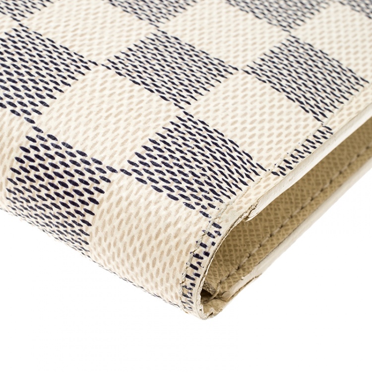 Pre Owned Louis Vuitton Damier Azur Canvas Marco Wallet