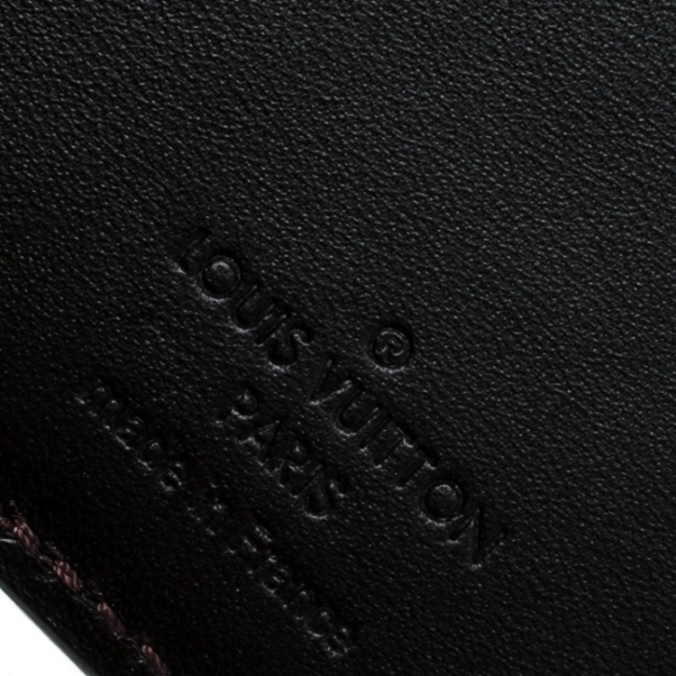 Pre Owned Louis Vuitton Burgundy Leather Brazza Wallet