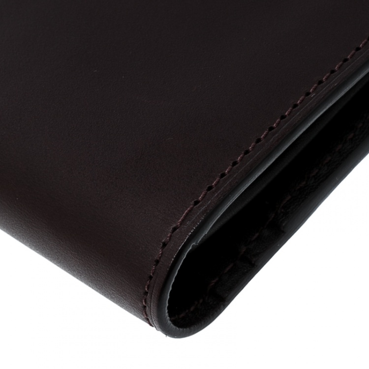 Pre Owned Louis Vuitton Burgundy Leather Brazza Wallet