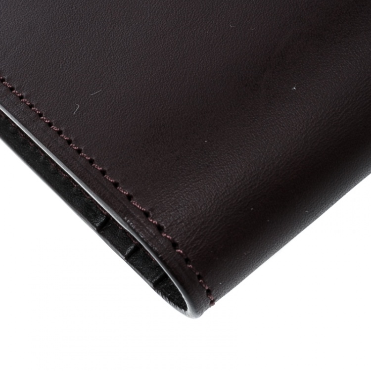 Pre Owned Louis Vuitton Burgundy Leather Brazza Wallet
