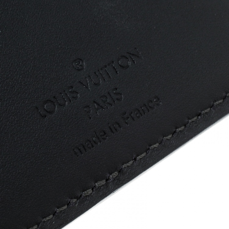 Pre Owned Louis Vuitton Black Leather Brazza Wallet