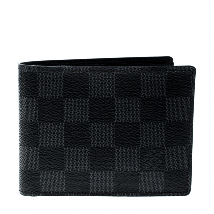 louis vuitton wallet black and grey