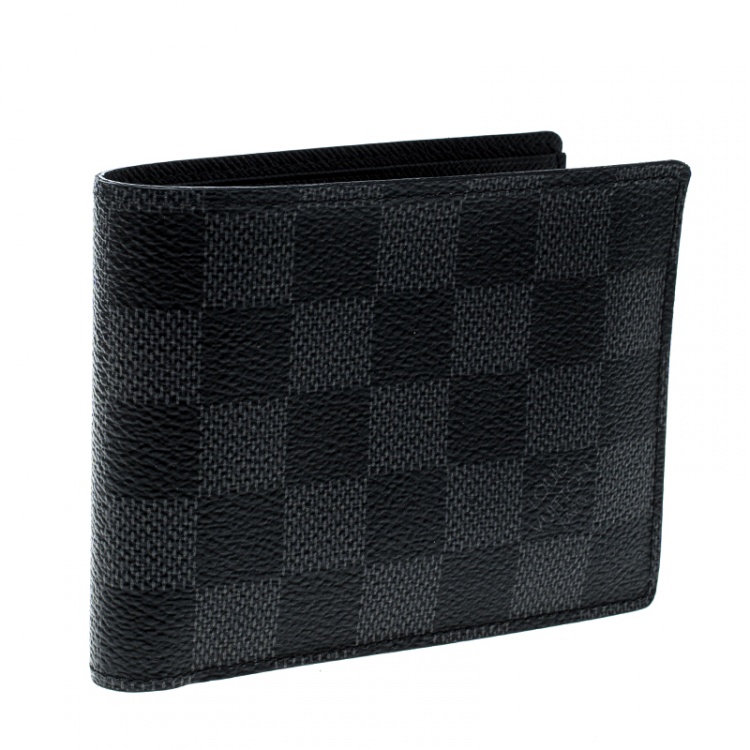Pre Owned Louis Vuitton Damier Graphite Canvas Multiple Bifold Wallet