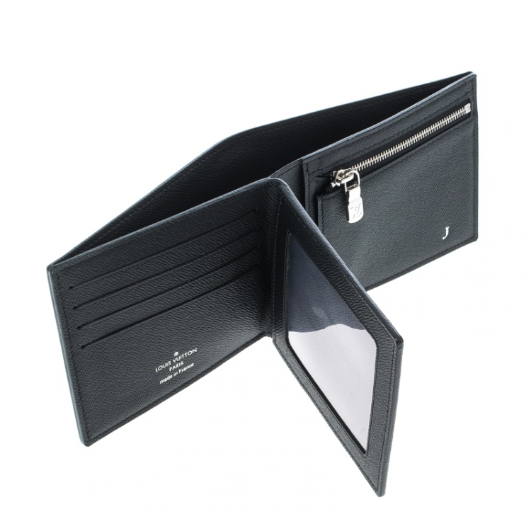 مملوكة مسبقًا Louis Vuitton Black Taiga Leather Multiple Wallet