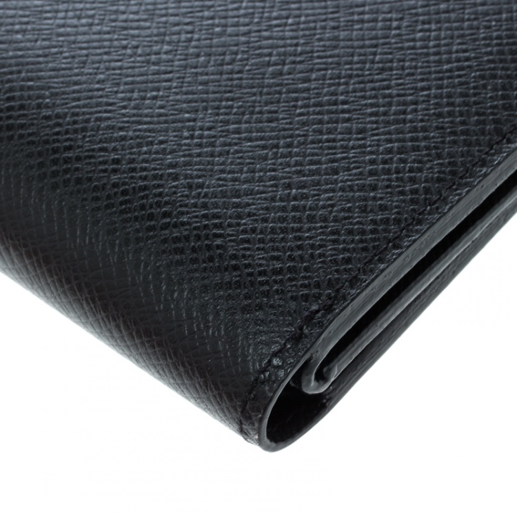 مملوكة مسبقًا Louis Vuitton Black Taiga Leather Multiple Wallet