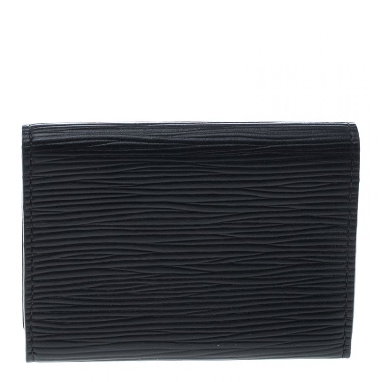 Pre Owned Louis Vuitton Black Epi Leather Card Case