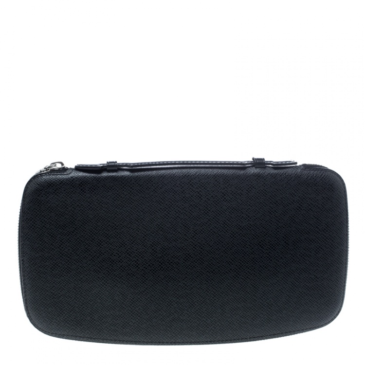 Pre Owned Louis Vuitton Black Taiga Leather Geode Organizer Clutch