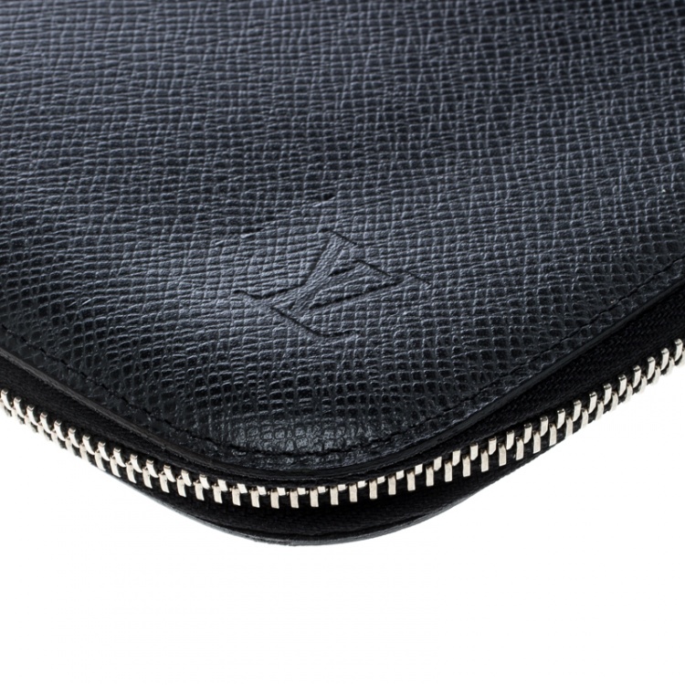 Pre Owned Louis Vuitton Black Taiga Leather Geode Organizer Clutch