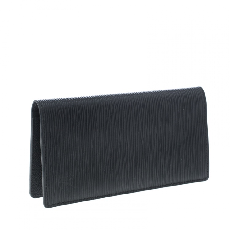 Pre Owned Louis Vuitton Black Epi Leather Credit Card and Currency Wallet