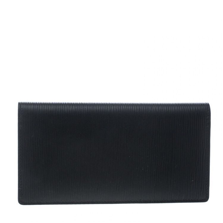 Pre Owned Louis Vuitton Black Epi Leather Credit Card and Currency Wallet