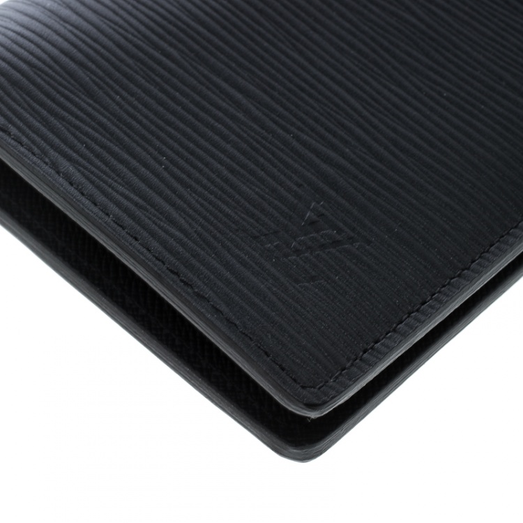 Pre Owned Louis Vuitton Black Epi Leather Credit Card and Currency Wallet