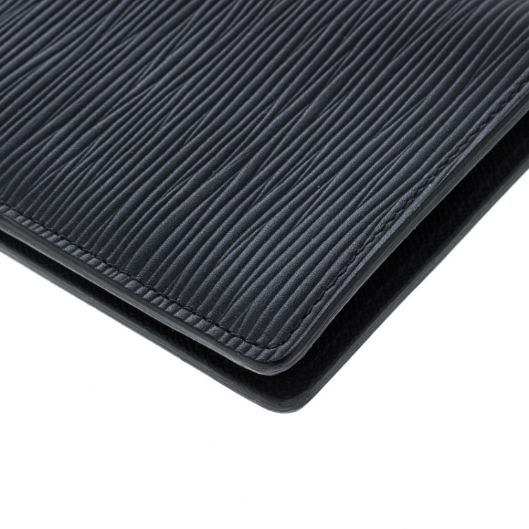 Pre Owned Louis Vuitton Black Epi Leather Credit Card and Currency Wallet