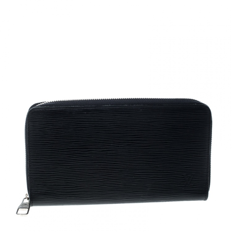 Louis Vuitton Noir Epi Leather Flap Wallet Louis Vuitton