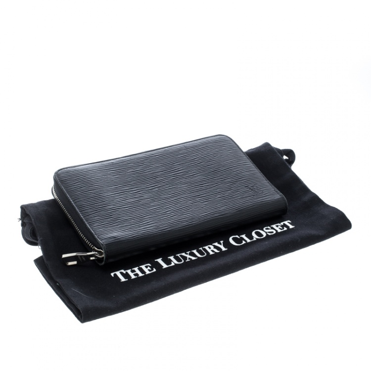 Pre Owned Louis Vuitton Black Epi Leather Zippy Organizer Wallet