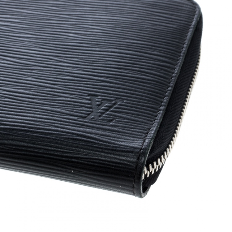 Pre Owned Louis Vuitton Black Epi Leather Zippy Organizer Wallet