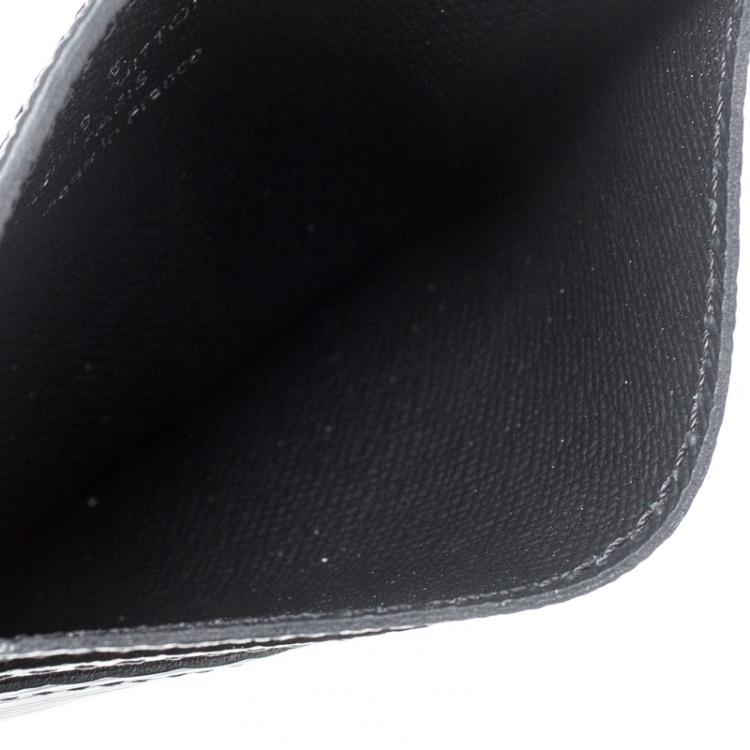 Louis Vuitton Black EPI Leather Noir Porte cartes Card Holder Wallet 824lv51